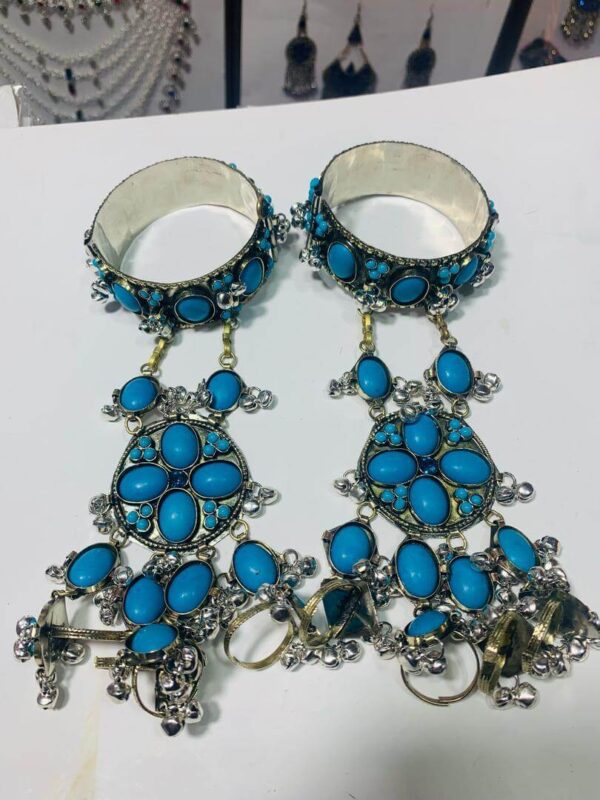 Earings Afghani Light Blue